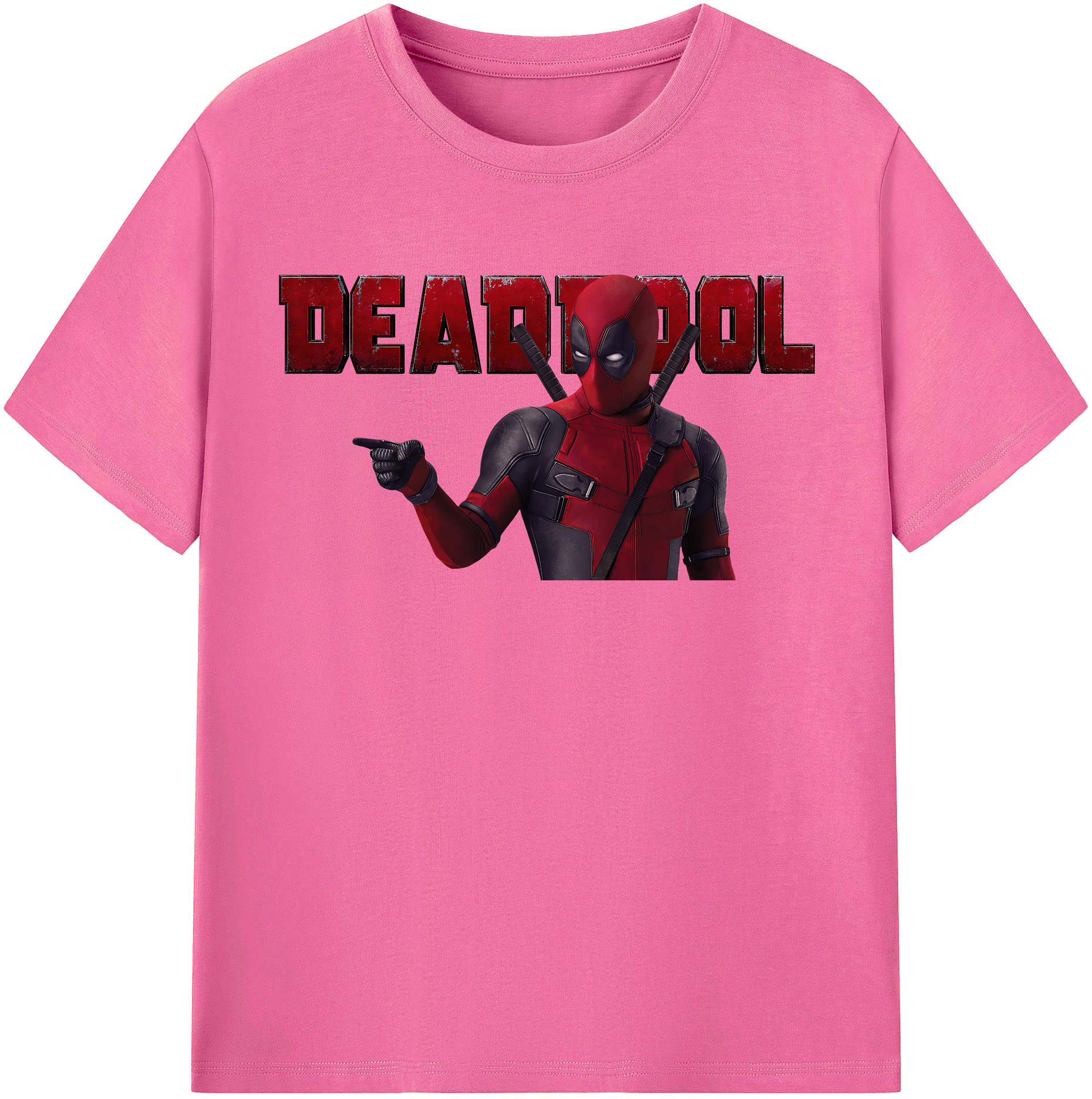 （画像用） Deadpool デッドプール レディースカジュアルプリントTシャツ（綿100％）